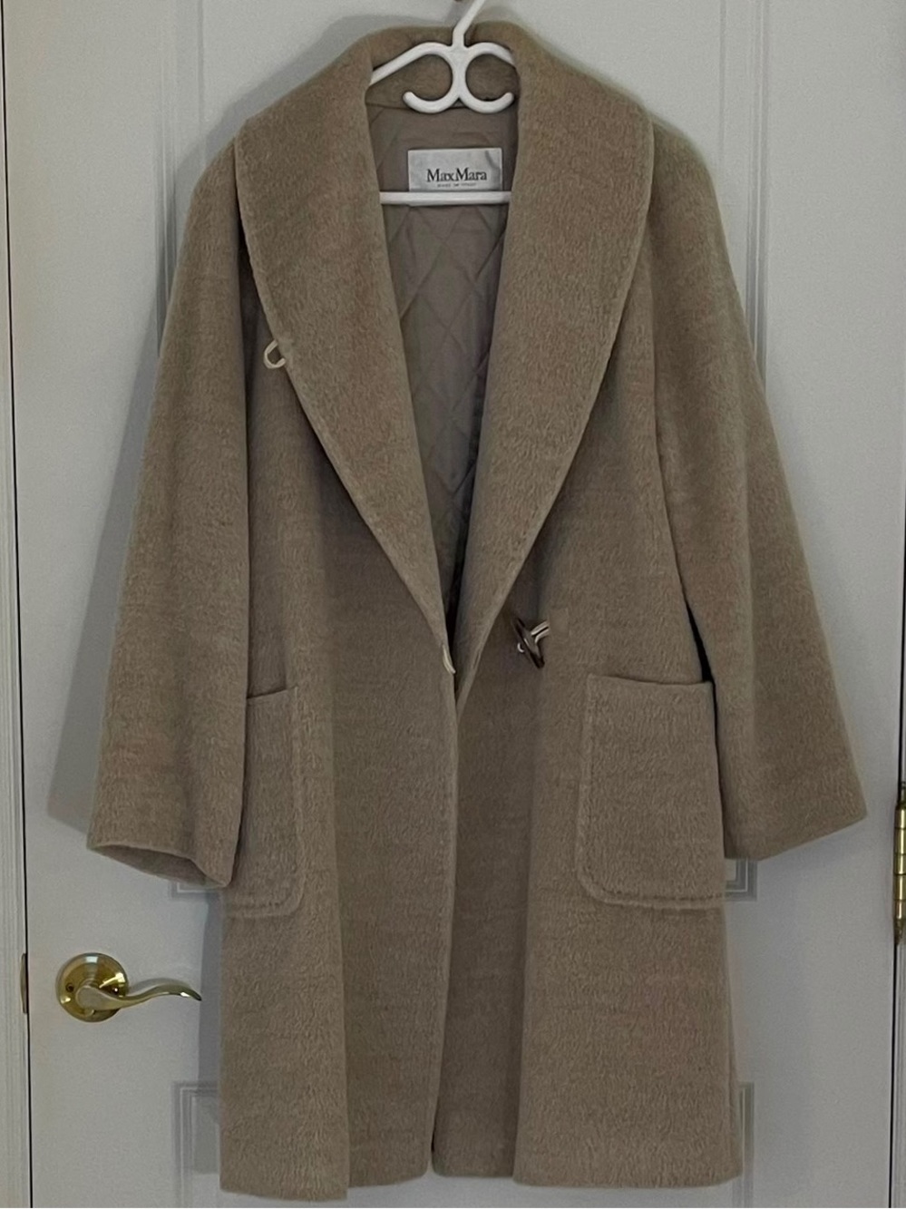MaxMara Beige Alpaca Coat